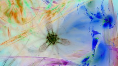 Fantezi kaotik renkli fraktal desen. Soyut Fraktal şekiller. 3D render resimde arka plan veya duvar kağıdı