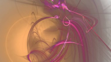 Fantezi kaotik renkli fraktal desen. Soyut Fraktal şekiller. 3D render resimde arka plan veya duvar kağıdı