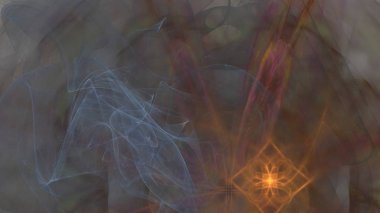 Fantezi kaotik renkli fraktal desen. Soyut Fraktal şekiller. 3D render resimde arka plan veya duvar kağıdı