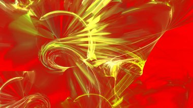 Fantezi kaotik renkli fraktal desen. Soyut Fraktal şekiller. 3D render resimde arka plan veya duvar kağıdı