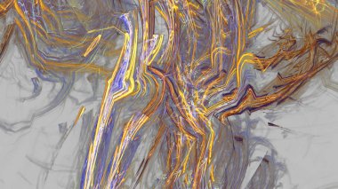 Fantezi kaotik renkli fraktal desen. Soyut Fraktal şekiller. 3D render resimde arka plan veya duvar kağıdı