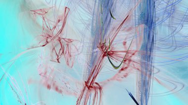 Fantezi kaotik renkli fraktal desen. Soyut Fraktal şekiller. 3D render resimde arka plan veya duvar kağıdı