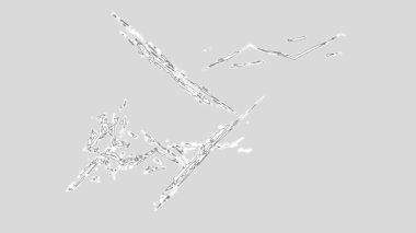 Fantezi kaotik renkli fraktal desen. Soyut Fraktal şekiller. 3D render resimde arka plan veya duvar kağıdı