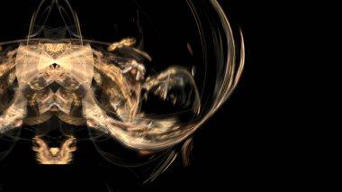 Fantezi kaotik renkli fraktal desen. Soyut Fraktal şekiller. 3D render resimde arka plan veya duvar kağıdı