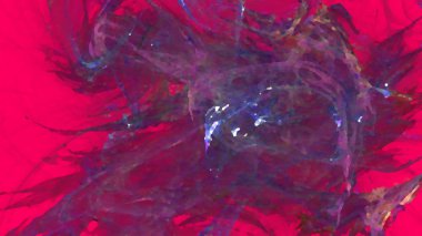 Fantezi kaotik renkli fraktal desen. Soyut Fraktal şekiller. 3D render resimde arka plan veya duvar kağıdı