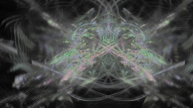 Fantezi kaotik renkli fraktal desen. Soyut Fraktal şekiller. 3D render resimde arka plan veya duvar kağıdı