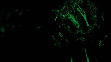 Fantezi kaotik renkli fraktal desen. Soyut Fraktal şekiller. 3D render resimde arka plan veya duvar kağıdı