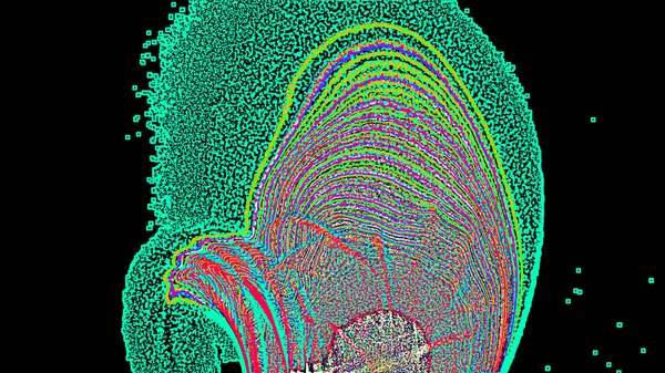 Fantezi kaotik renkli fraktal desen. Soyut Fraktal şekiller. 3D render resimde arka plan veya duvar kağıdı — Stok fotoğraf