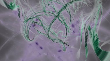 Fantezi kaotik renkli fraktal desen. Soyut Fraktal şekiller. 3D render resimde arka plan veya duvar kağıdı