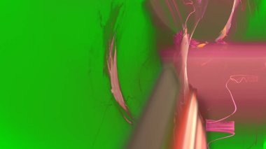 Fantezi kaotik renkli fraktal desen. Soyut Fraktal şekiller. 3D render resimde arka plan veya duvar kağıdı