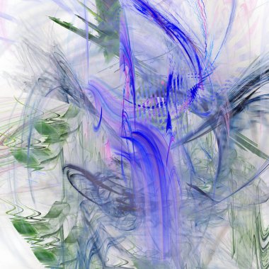 Fantezi kaotik renkli fraktal desen. Soyut Fraktal şekiller. 3D render resimde arka plan veya duvar kağıdı