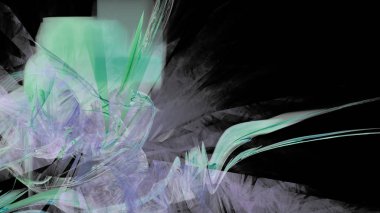 Fantezi kaotik renkli fraktal desen. Soyut Fraktal şekiller. 3D render resimde arka plan veya duvar kağıdı