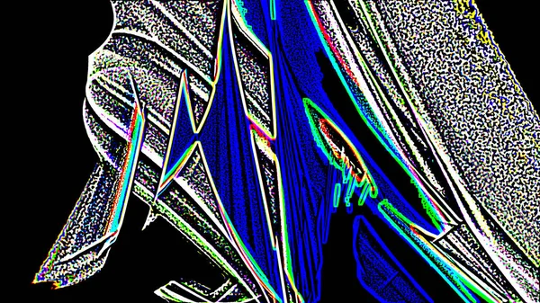 Fantasie chaotische kleurrijke fractale patroon. Abstracte fractale vormen. 3D rendering afbeelding achtergrond of behang — Stockfoto