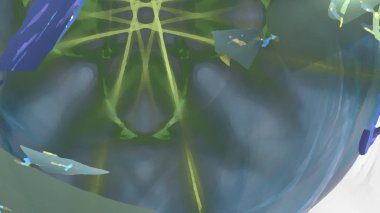 Fantezi kaotik renkli fraktal desen. Soyut Fraktal şekiller. 3D render resimde arka plan veya duvar kağıdı