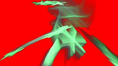 Fantezi kaotik renkli fraktal desen. Soyut Fraktal şekiller. 3D render resimde arka plan veya duvar kağıdı