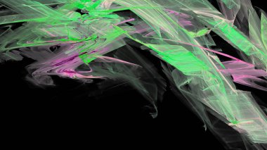 Fantezi kaotik renkli fraktal desen. Soyut Fraktal şekiller. 3D render resimde arka plan veya duvar kağıdı