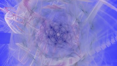 Fantezi kaotik renkli fraktal desen. Soyut Fraktal şekiller. 3D render resimde arka plan veya duvar kağıdı