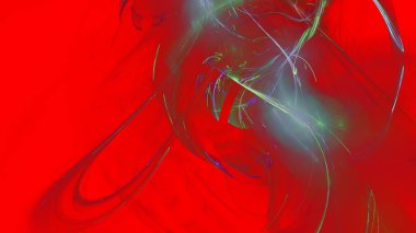 Fantezi kaotik renkli fraktal desen. Soyut Fraktal şekiller. 3D render resimde arka plan veya duvar kağıdı