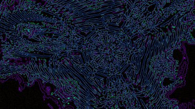 Fantezi kaotik renkli fraktal desen. Soyut Fraktal şekiller. 3D render resimde arka plan veya duvar kağıdı