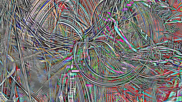 Fantasie chaotische kleurrijke fractale patroon. Abstracte fractale vormen. 3D rendering afbeelding achtergrond of behang — Stockfoto