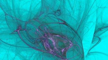 Fantezi kaotik renkli fraktal desen. Soyut Fraktal şekiller. 3D render resimde arka plan veya duvar kağıdı