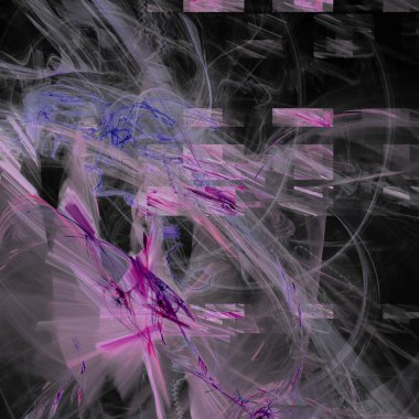 Fantezi kaotik renkli fraktal desen. Soyut Fraktal şekiller. 3D render resimde arka plan veya duvar kağıdı