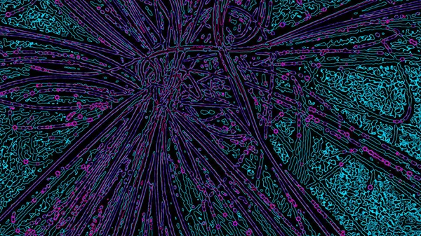 幻想中混乱的五颜六色的分形图案。抽象分形形状。3d 渲染插图背景或壁纸 — 图库照片