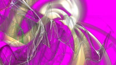 Fantezi kaotik renkli fraktal desen. Soyut Fraktal şekiller. 3D render resimde arka plan veya duvar kağıdı.