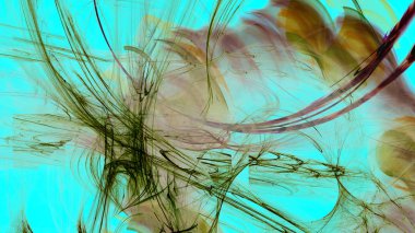 Fantezi kaotik renkli fraktal desen. Soyut Fraktal şekiller. 3D render resimde arka plan veya duvar kağıdı.