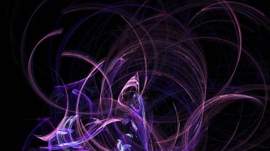 Fantezi kaotik renkli fraktal desen. Soyut Fraktal şekiller. 3D render resimde arka plan veya duvar kağıdı.