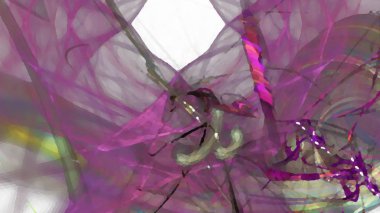 Fantezi kaotik renkli fraktal desen. Soyut Fraktal şekiller. 3D render resimde arka plan veya duvar kağıdı