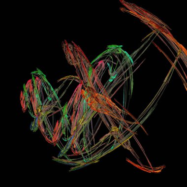 Fantezi kaotik renkli fraktal desen. Soyut Fraktal şekiller. 3D render resimde arka plan veya duvar kağıdı.