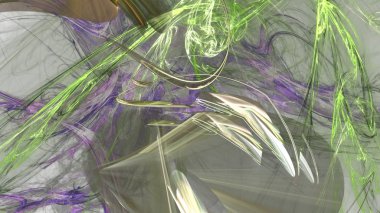 Fantezi kaotik renkli fraktal desen. Soyut Fraktal şekiller. 3D render resimde arka plan veya duvar kağıdı.