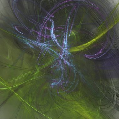 Fantezi kaotik renkli fraktal desen. Soyut Fraktal şekiller. 3D render resimde arka plan veya duvar kağıdı