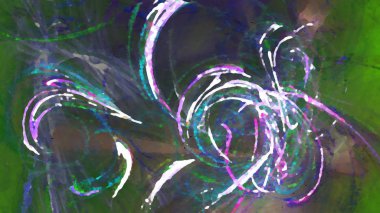 Fantezi kaotik renkli fraktal desen. Soyut Fraktal şekiller. 3D render resimde arka plan veya duvar kağıdı