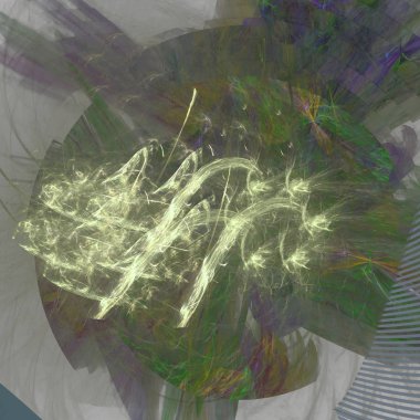 Fantezi kaotik renkli fraktal desen. Soyut Fraktal şekiller. 3D render resimde arka plan veya duvar kağıdı