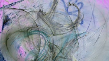 Fantezi kaotik renkli fraktal desen. Soyut Fraktal şekiller. 3D render resimde arka plan veya duvar kağıdı.