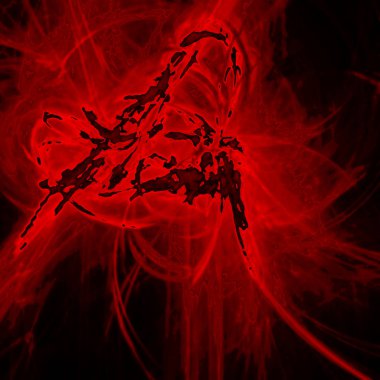 Fantezi kaotik renkli fraktal desen. Soyut Fraktal şekiller. 3D render resimde arka plan veya duvar kağıdı