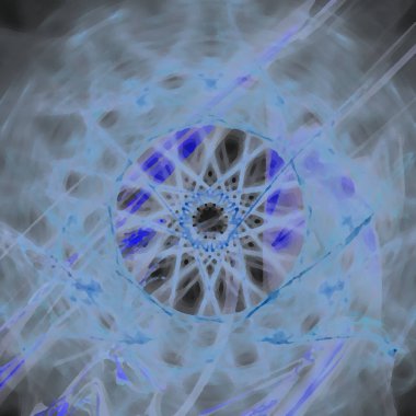 Fantezi kaotik renkli fraktal desen. Soyut Fraktal şekiller. 3D render resimde arka plan veya duvar kağıdı