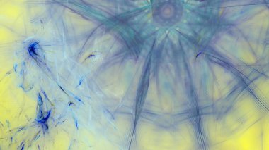 Fantezi kaotik renkli fraktal desen. Soyut Fraktal şekiller. 3D render resimde arka plan veya duvar kağıdı