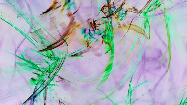 Fantezi kaotik renkli fraktal desen. Soyut Fraktal şekiller. 3D render resimde arka plan veya duvar kağıdı.