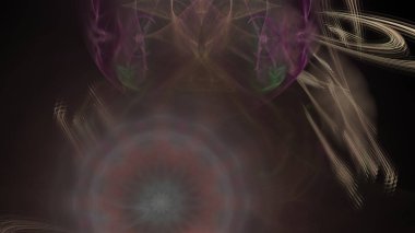 Fantezi kaotik renkli fraktal desen. Soyut Fraktal şekiller. 3D render resimde arka plan veya duvar kağıdı.