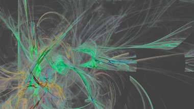 Fantezi kaotik renkli fraktal desen. Soyut Fraktal şekiller. 3D render resimde arka plan veya duvar kağıdı.