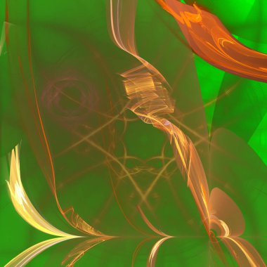 Fantezi kaotik renkli fraktal desen. Soyut Fraktal şekiller. 3D render resimde arka plan veya duvar kağıdı