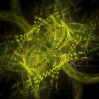 Fantezi kaotik renkli fraktal desen. Soyut Fraktal şekiller. 3D render resimde arka plan veya duvar kağıdı