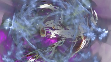 Fantezi kaotik renkli fraktal desen. Soyut Fraktal şekiller. 3D render resimde arka plan veya duvar kağıdı.