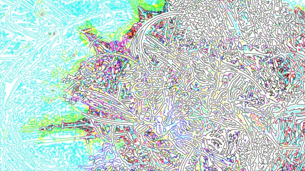 Fantasie Chaotische Kleurrijke Fractale Patroon Abstracte Fractale Vormen Rendering Afbeelding — Stockfoto