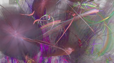 Fantezi kaotik renkli fraktal desen. Soyut Fraktal şekiller. 3D render resimde arka plan veya duvar kağıdı.