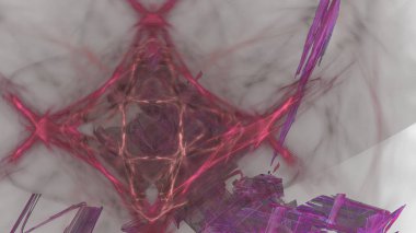 Fantezi kaotik renkli fraktal desen. Soyut Fraktal şekiller. 3D render resimde arka plan veya duvar kağıdı.