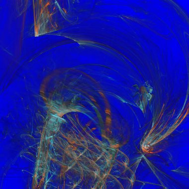 Fantezi kaotik renkli fraktal desen. Soyut Fraktal şekiller. 3D render resimde arka plan veya duvar kağıdı.